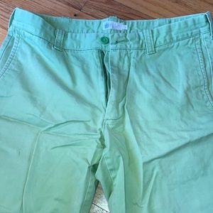 Green j crew chino short size 32